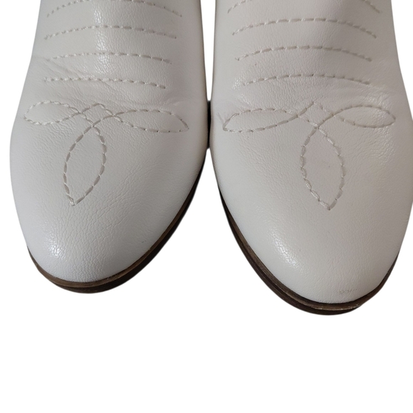 RAMPAGE Cowgirl Boots White Western Women's Booties Size 7.5 - Picture 4 of 10